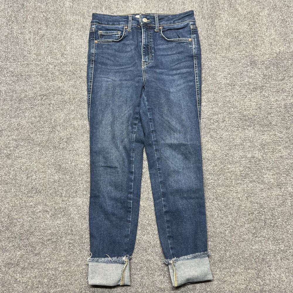 Free People Jeans Womens 28 Blue Med Wash High Rise Skinny Ankle Zip Denim